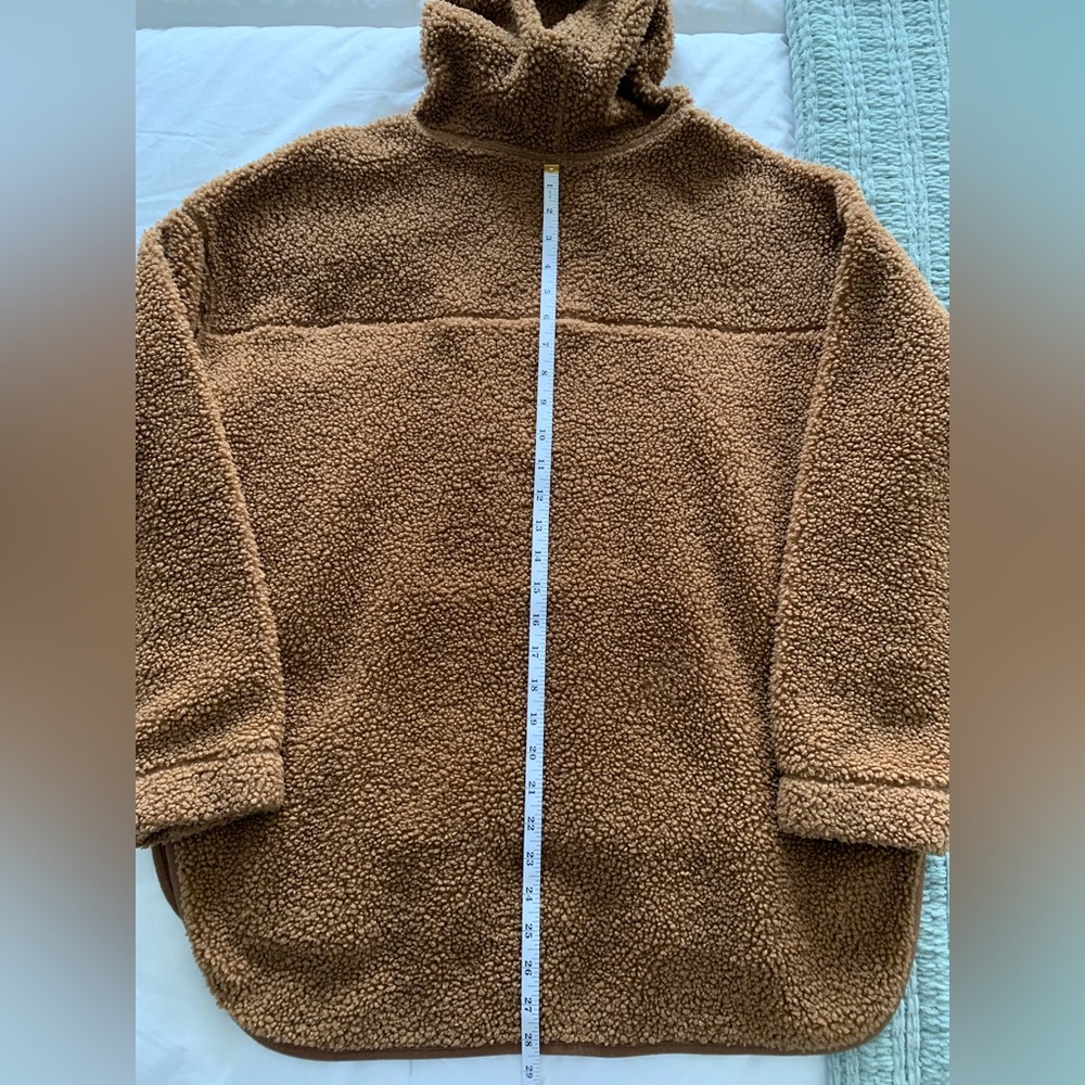 Old Navy Tan Sherpa Zip-Up Hoodie - Picture 5 of 6